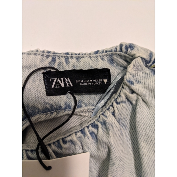 Zara Denim Crop Top - Picture 3 of 6
